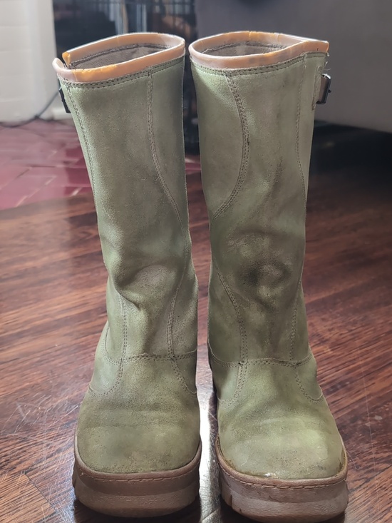 Keen Willamette WP Waterproof Green & Tan Leather Women's Boots Size 8 - Picture 7 of 7